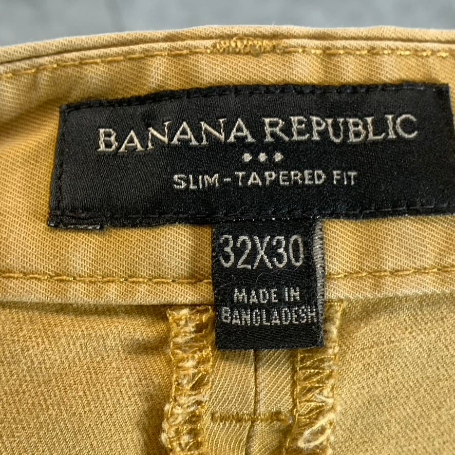 BANANA REPUBLIC Men's Honeycomb Slim Tapered-Fit Grayson Chino Pants SZ 32X30
