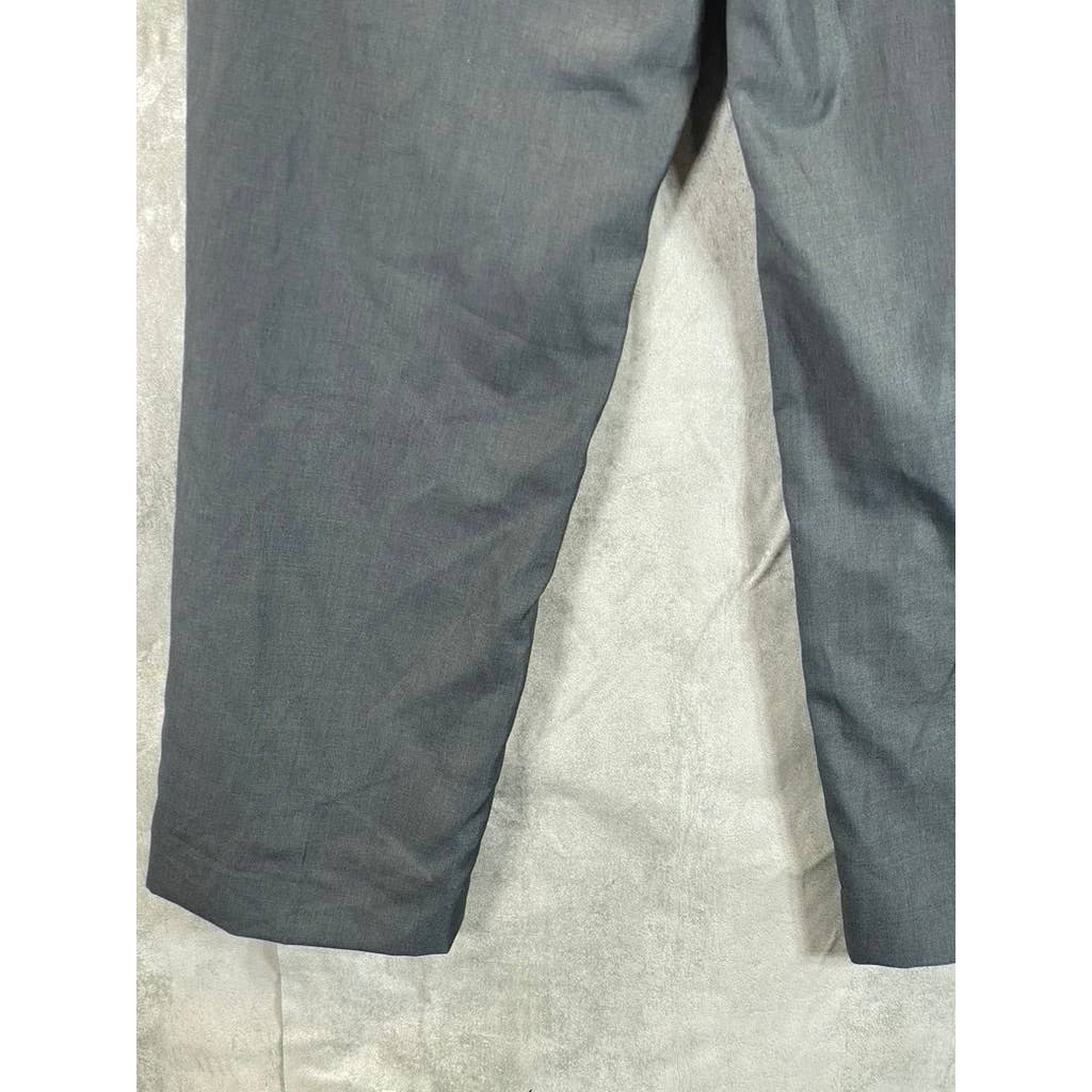 PRONTO UOMO Men's Grey Modern-Fit Flat-Front Pants SZ 32X30