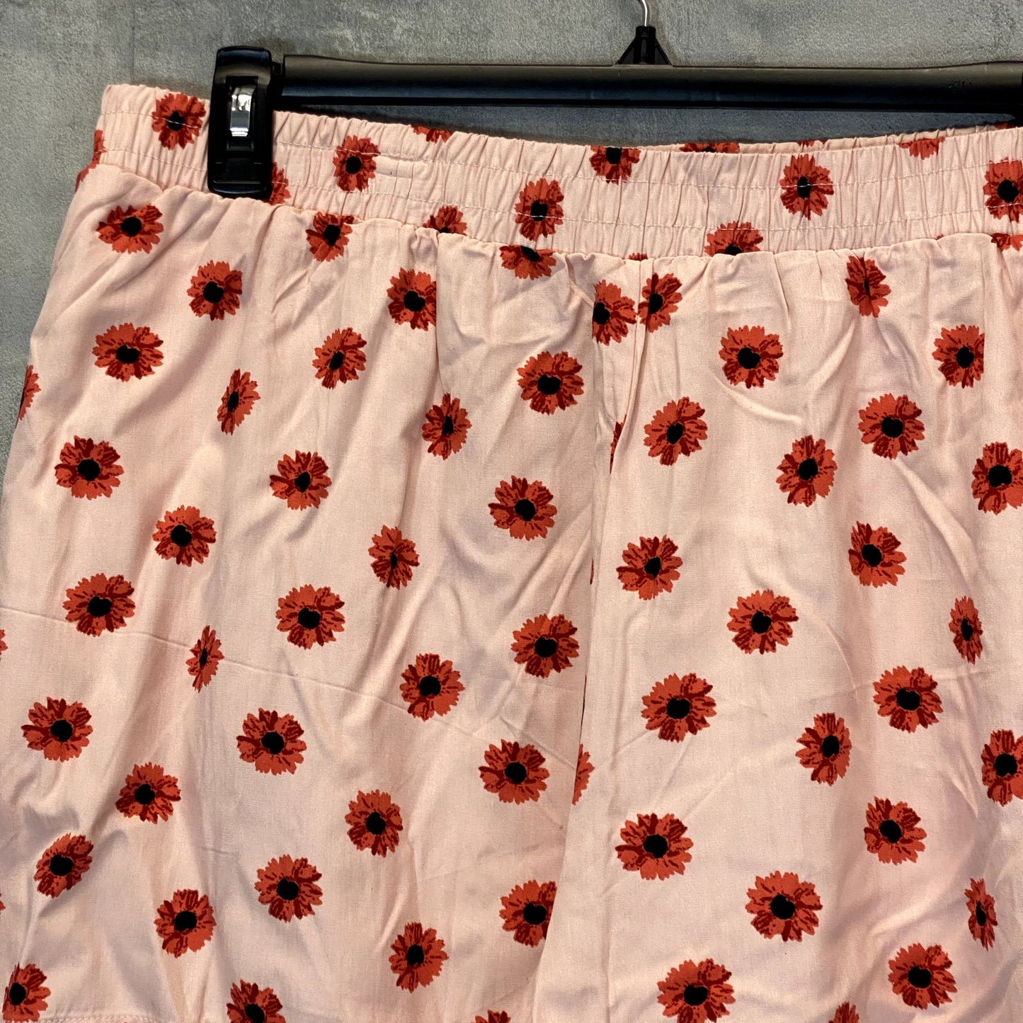 ABOUND Women's Plus Size Pink Daisy Dots Easy Flowy Lightweight Elastic Waist Pull-On Shorts SZ 1X