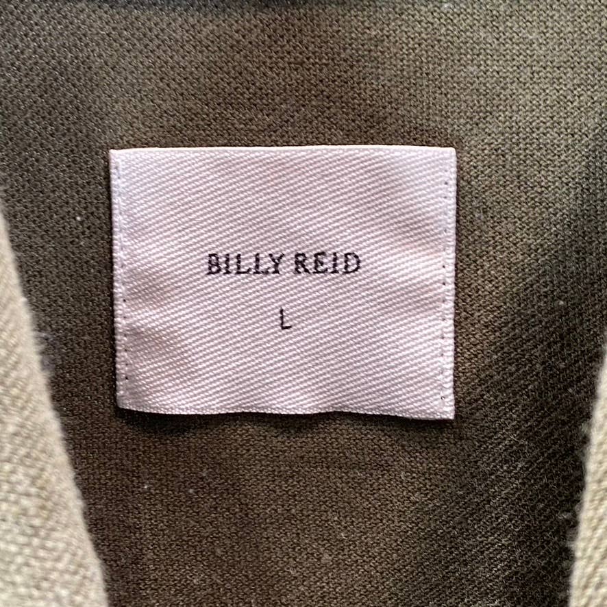 BILLY REID Men's Olive Pensacola Short-Sleeve Polo Shirt SZ L