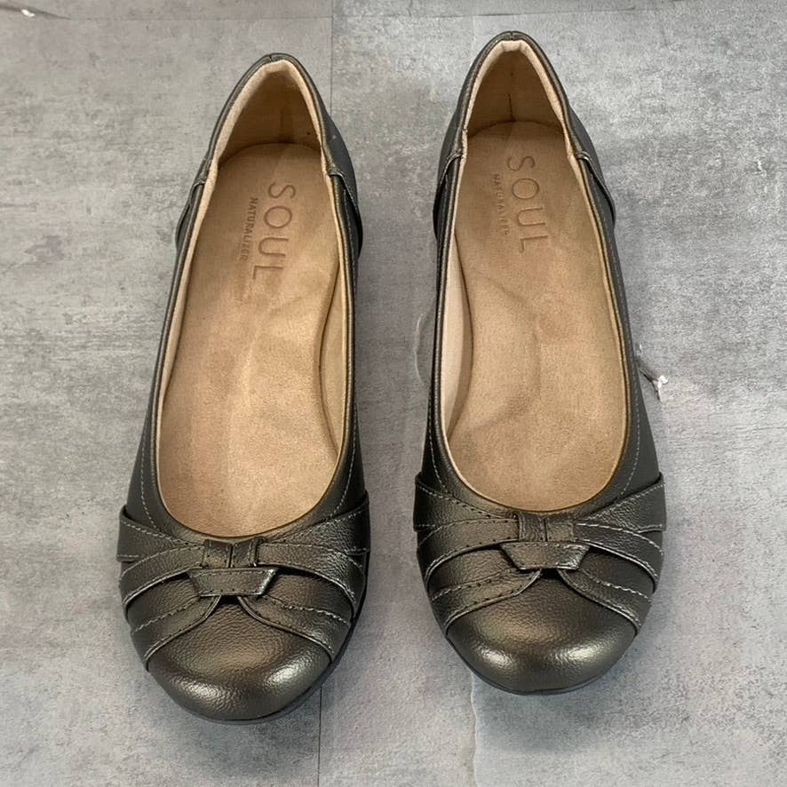 SOUL NATURALIZER Women's Nickle Smooth Gift Round-Toe Slip-On Flats SZ 9.5