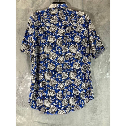 ROBERT GRAHAM Men's Blue Crossett Hawaiian Classic-Fit Button-Up Shirt SZ XL