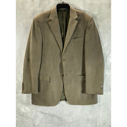 ANDREW FEZZA Men's Tan Corduroy Two-Button Blazer SZ 40R