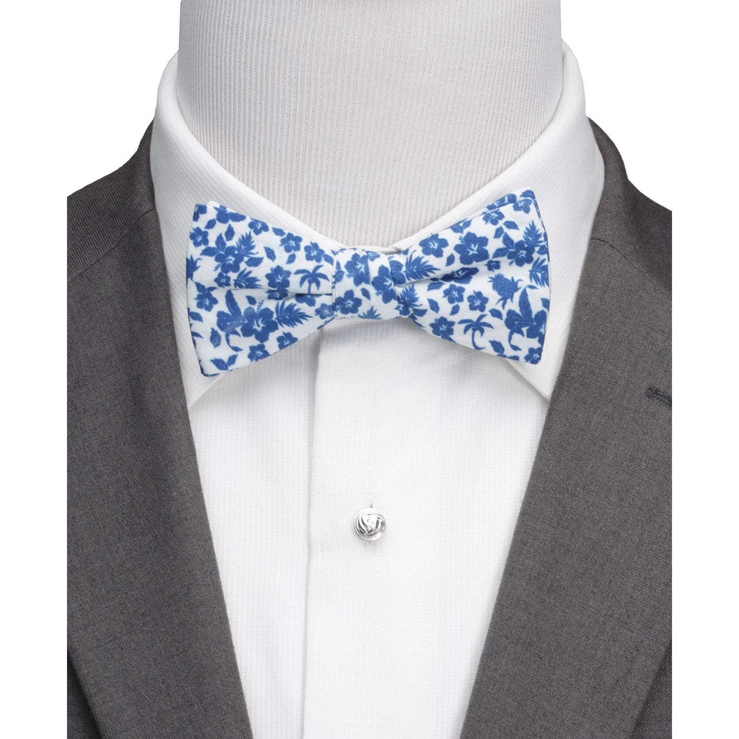 CUFFLINKS INC. Men's White Tropical Adjustable Bow Tie OS