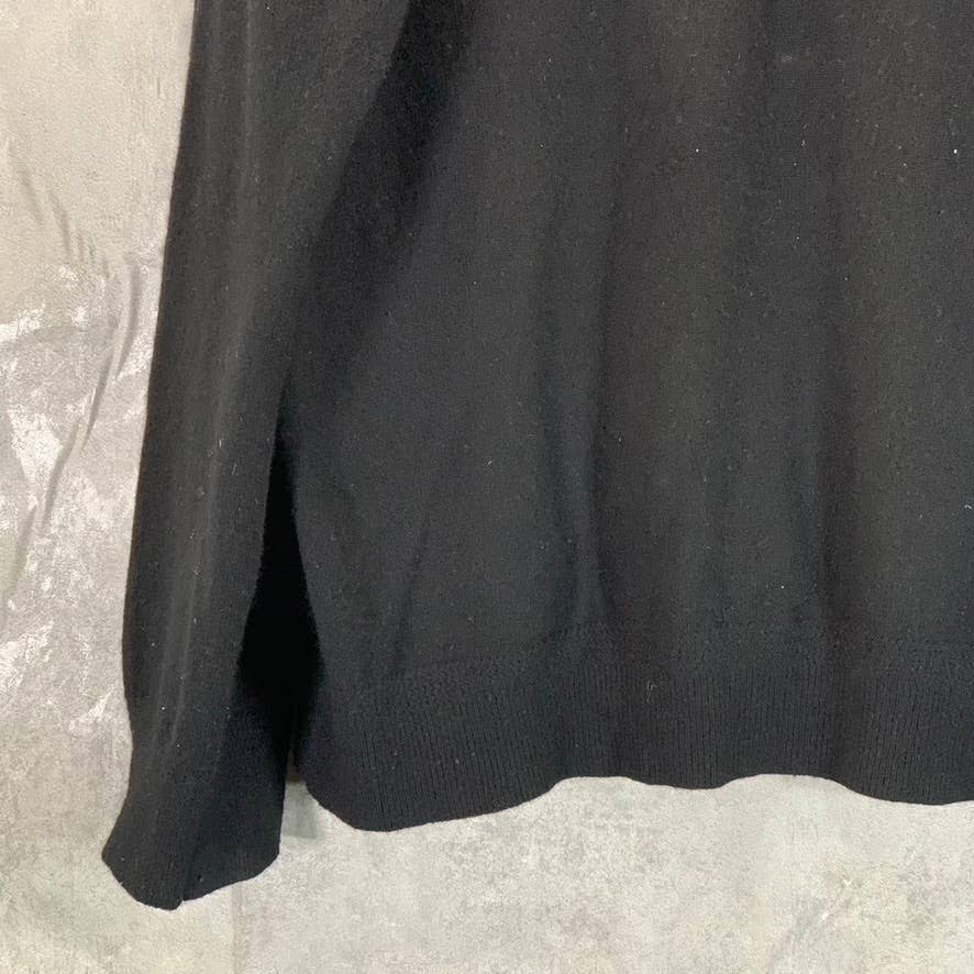 VINCE. Men's Deep Black V-Neck Cashmere Pullover Sweater SZ XL