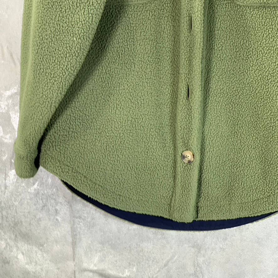 VINEYARD VINES Women's Four Leaf Clover Sherpa Button-Up Shirt Jacket SZ NA