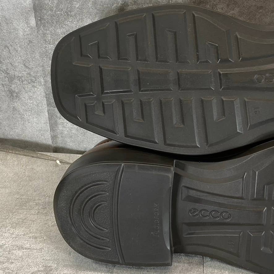 ECCO Men's Cognac Leather Helsinki 2 Apron-Toe Slip-On Loafers SZ 7/7.5