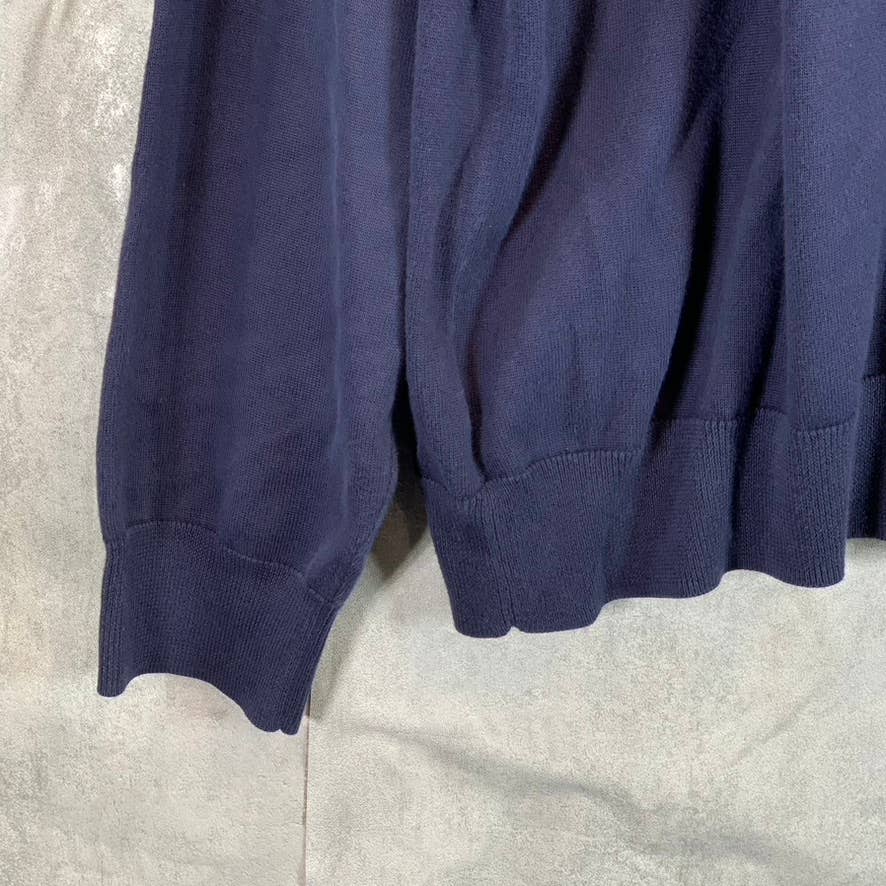 BROOKS BROTHERS Men's Navy V-Neck Supima Cotton Pullover Sweater SZ 2XL