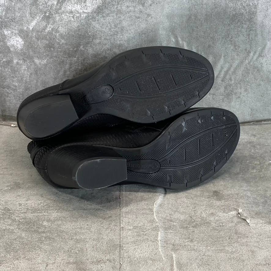 BARETRAPS Women's Black Reggie Slip-Resistant Round-Toe Block-Heel Boots SZ 6.5