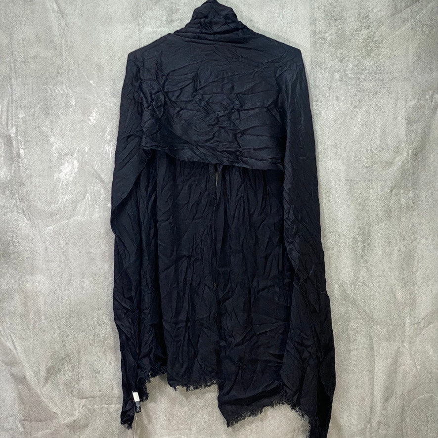 INC INTERNATIONAL CONCEPTS Solid Black Wrap & Scarf OS