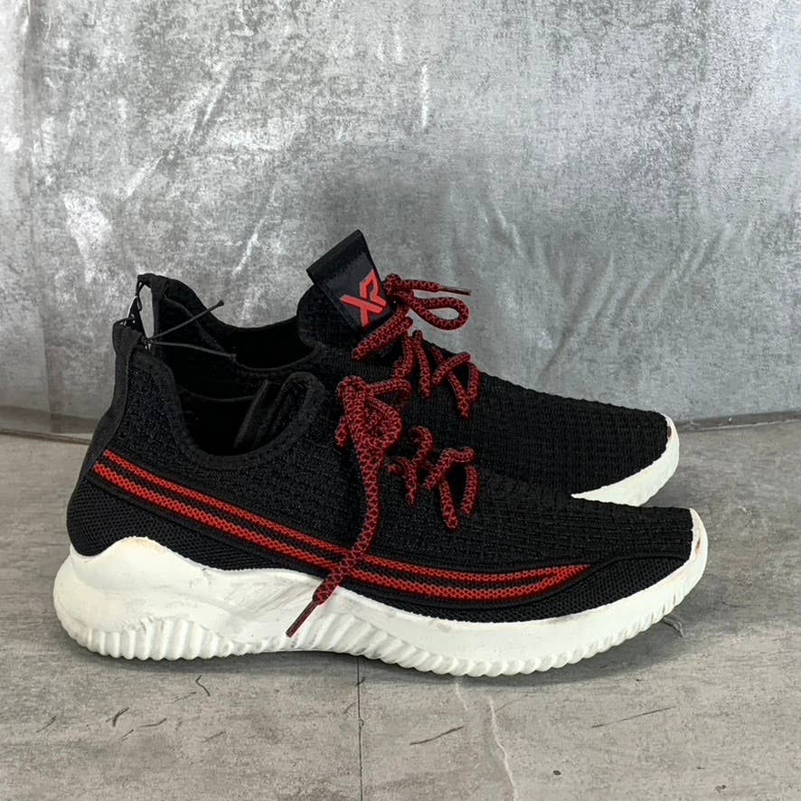 XRAY FOOTWEAR Men's Black/Red Knit Breathable Niko Lace-Up Sneakers SZ 8
