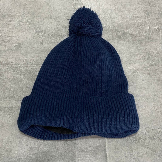 PGA TOUR Navy Pom Ribbed Fleece-Lined Knit Beanie SZ OS