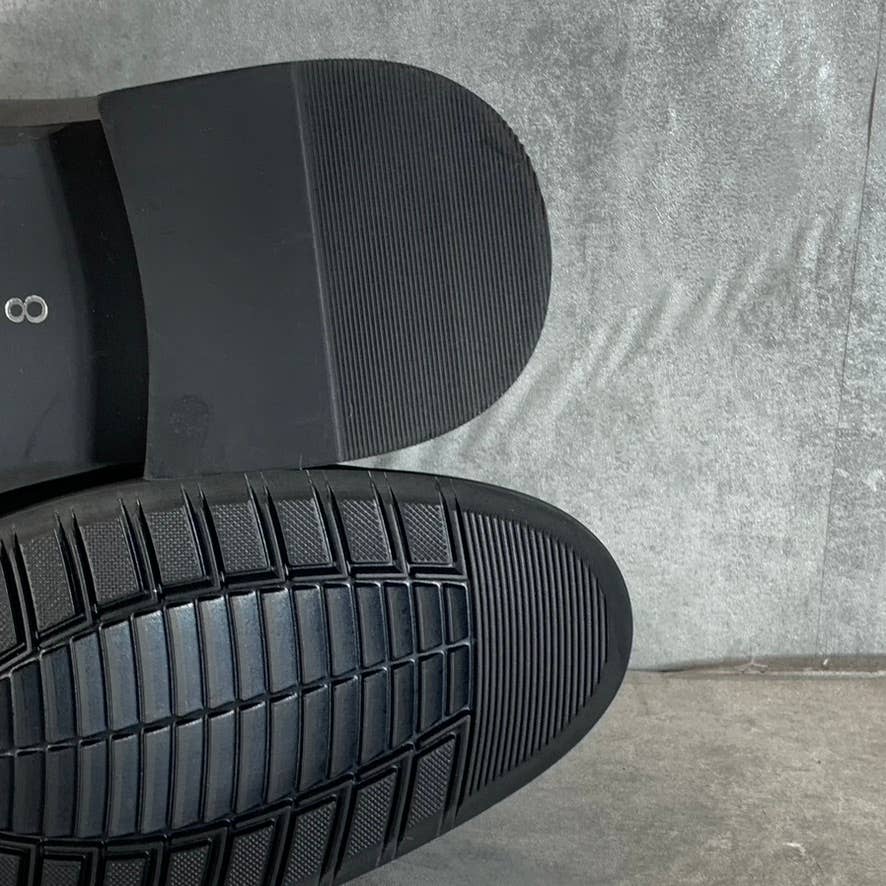 VANCE CO. Men's Black Faux Leather Landon Slip-On Chelsea Dress Boots SZ 8