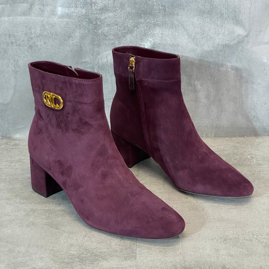 LAUREN RALPH LAUREN Bordeaux Wynne Block Heel Ankle Booties SZ 11