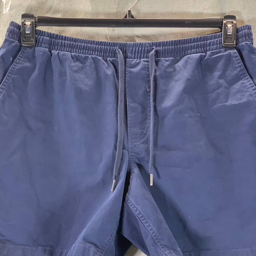 LANDS' END Men's Navy Comfort-First Drawstring Pull-On Shorts SZ L