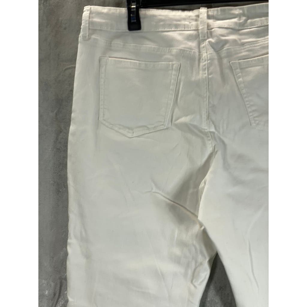 NYDJ Women's White Lift Tuck Boyfriend Jeans SZ 16