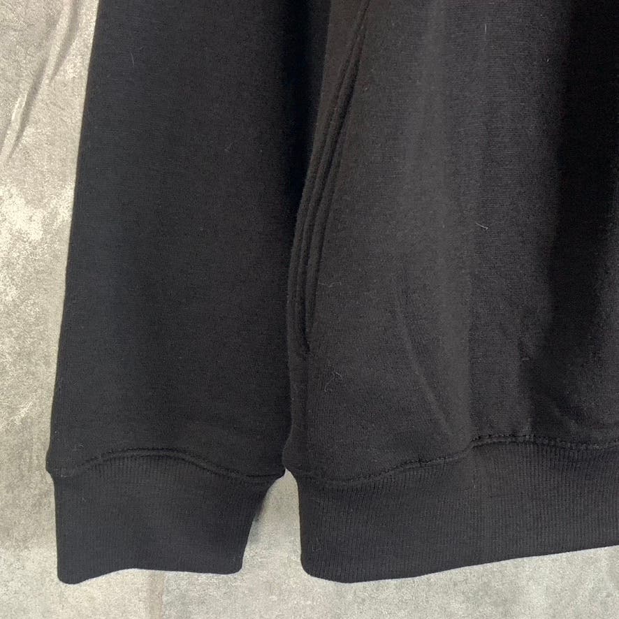 BOOHOOMAN Men's Black Brushed Ottoman Collared Zip Through Overshirt SZ L