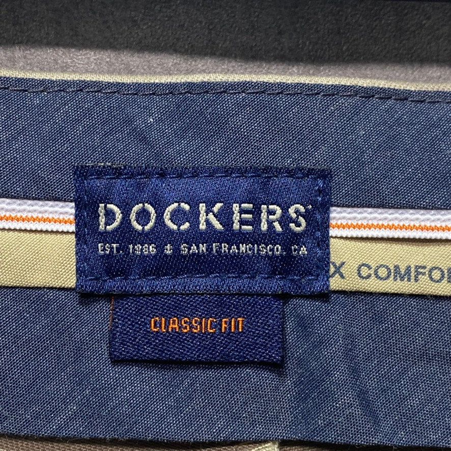 DOCKERS Tan Classic Fit Stretch Pants SZ 33X30