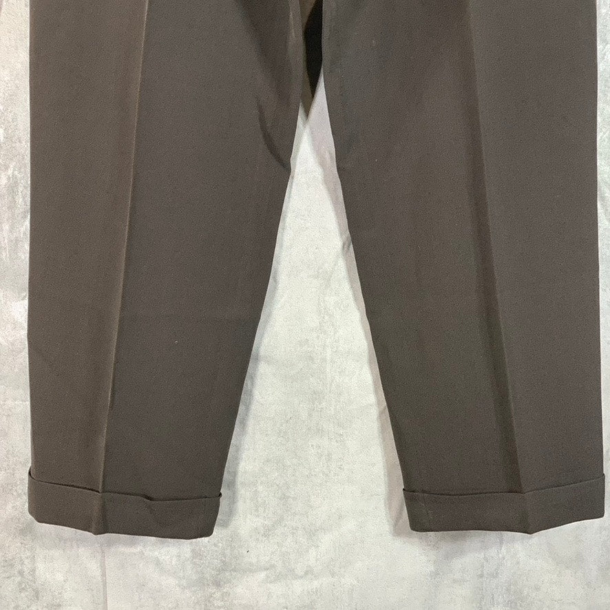 GIORGIO ARMANI Men's Brown Double Pleated Dress Pants SZ 52(US 40)