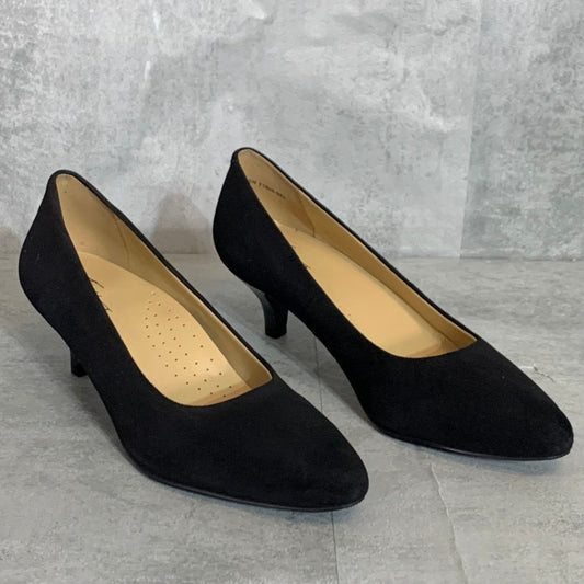 TROTTERS Narrow Black Suede Kiera Pointed-Toe Slip-On Pumps SZ 8.5N