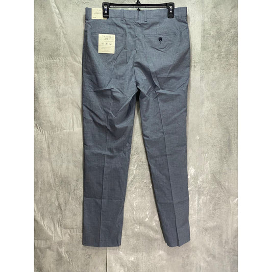 PERRY ELLIS PORTFOLIO Gray Windowpane Slim-Fit Non-Iron Stretch Suit Pants SZ 32X32