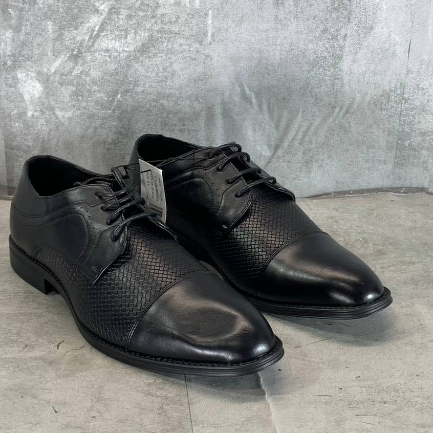 XRAY Men's Black Faux Leather Fellini Cap Toe Lace-Up Oxford Shoes SZ 9.5