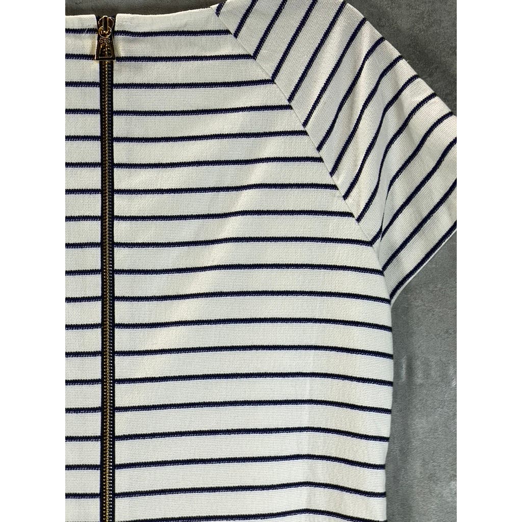 SAIL TO SABLE Women's Navy Stripe Short Sleeve Mini Dress SZ M