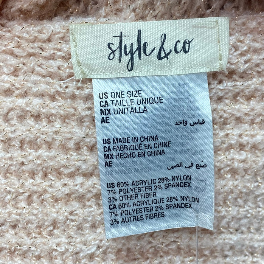 STYLE & CO. Blush Solid Rib Scarf OS