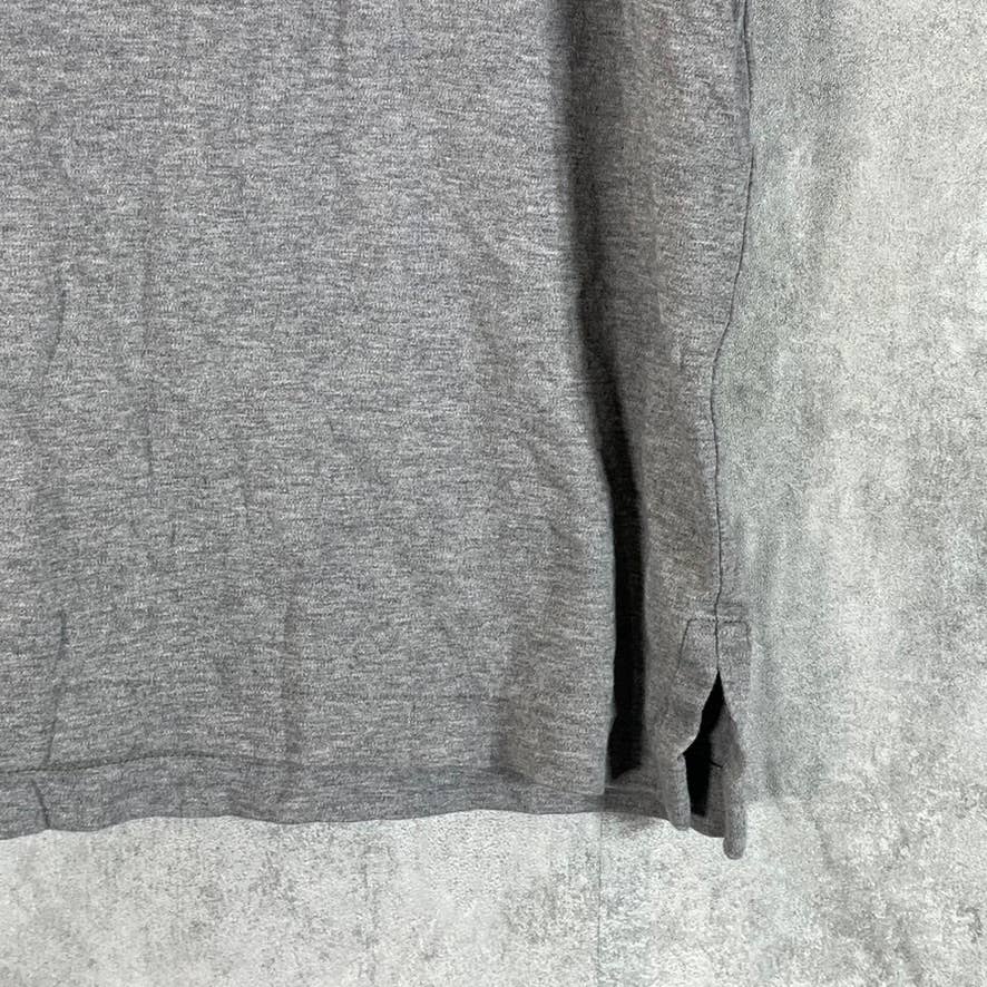 POLO RALPH LAUREN Men's Grey Heather Classic-Fit Soft Cotton Polo Shirt SZ M