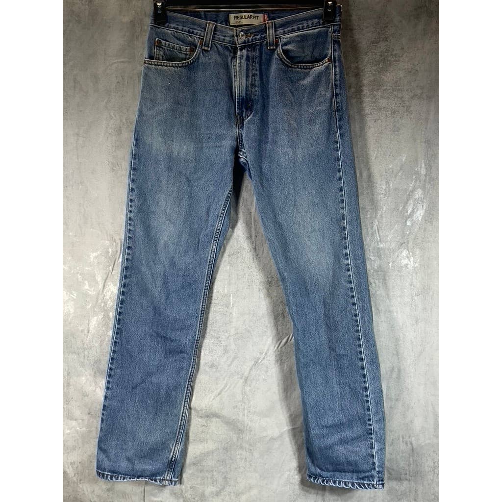 LEVI'S Men's Light Wash 505 Regular-Fit Straight-Leg Denim Jeans SZ 32X34
