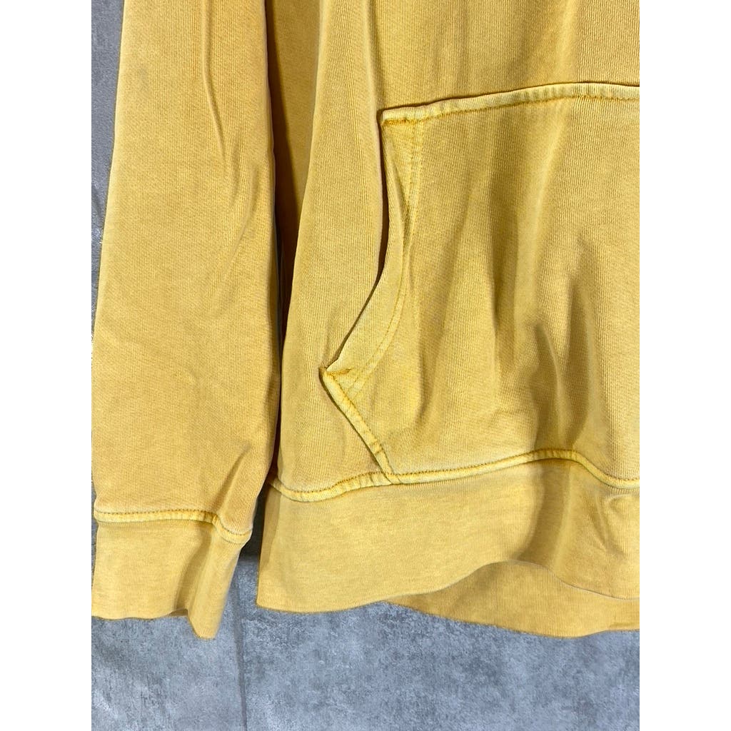 LEVI'S Men's Golden Apricot Yellow Relaxed-Fit Original Logo Pullover Hoodie SZS