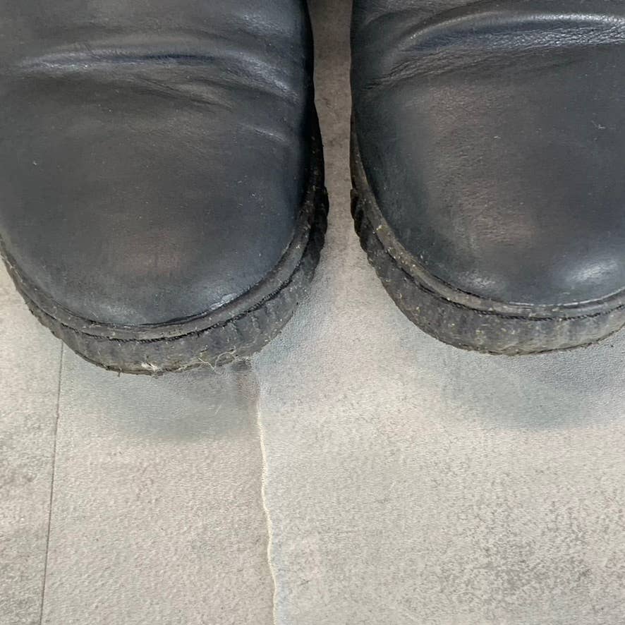 CLARKS COLLECTION Women's Black Leather Caroline Rae Ruched Ankle Booties SZ 8.5