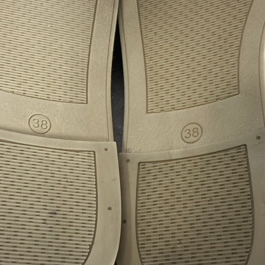 BUENO Women's Light Pink Leather Round-Toe Slip-On Espadrille Flats SZ 38(US7.5)