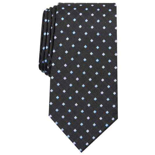 CLUB ROOM Men's Black Linked Neat Tie OS