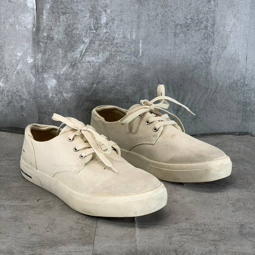 SUN+STONE Men's White Kiva Lace-Up Core Sneakers SZ 10.5