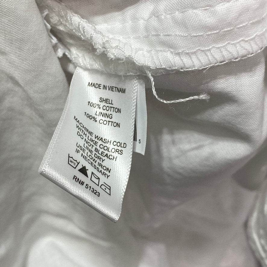 1. STATE White Wrap-Front Tie Waist V-Neck Ruched Short-Sleeve Mini Dress SZ 4