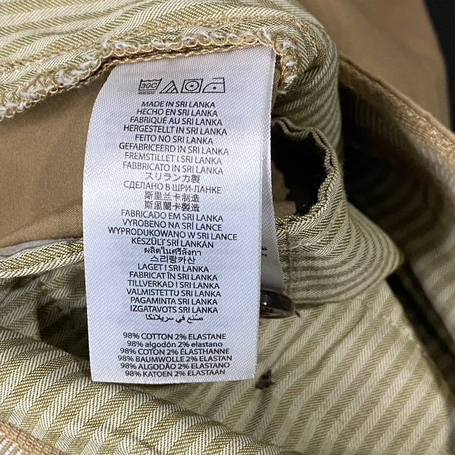 MICHAEL KORS Men's Khaki Regular-Fit Washed Cotton Bermuda Shorts SZ 33