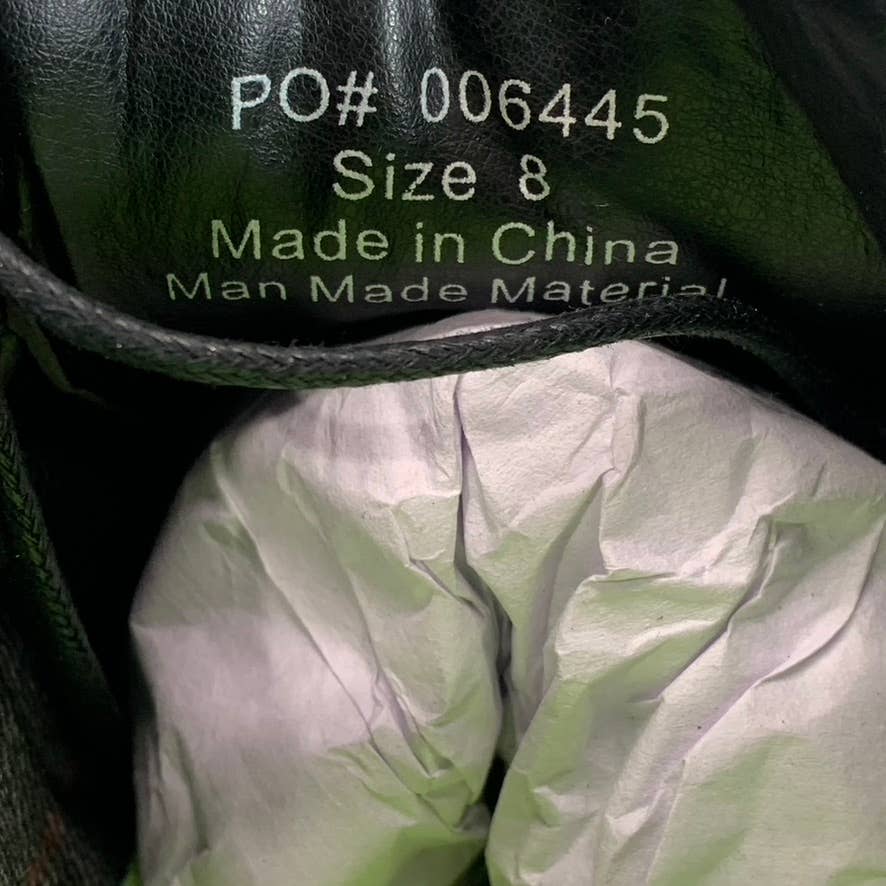 VANCE CO. Men's Black Faux Leather Vincent Plain Toe Lace-Up Oxfords SZ 8