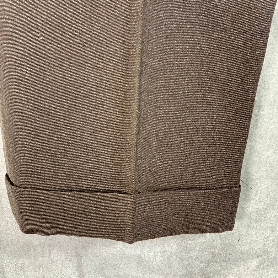 GIORGIO ARMANI Men's Brown Double Pleated Dress Pants SZ 52(US 40)