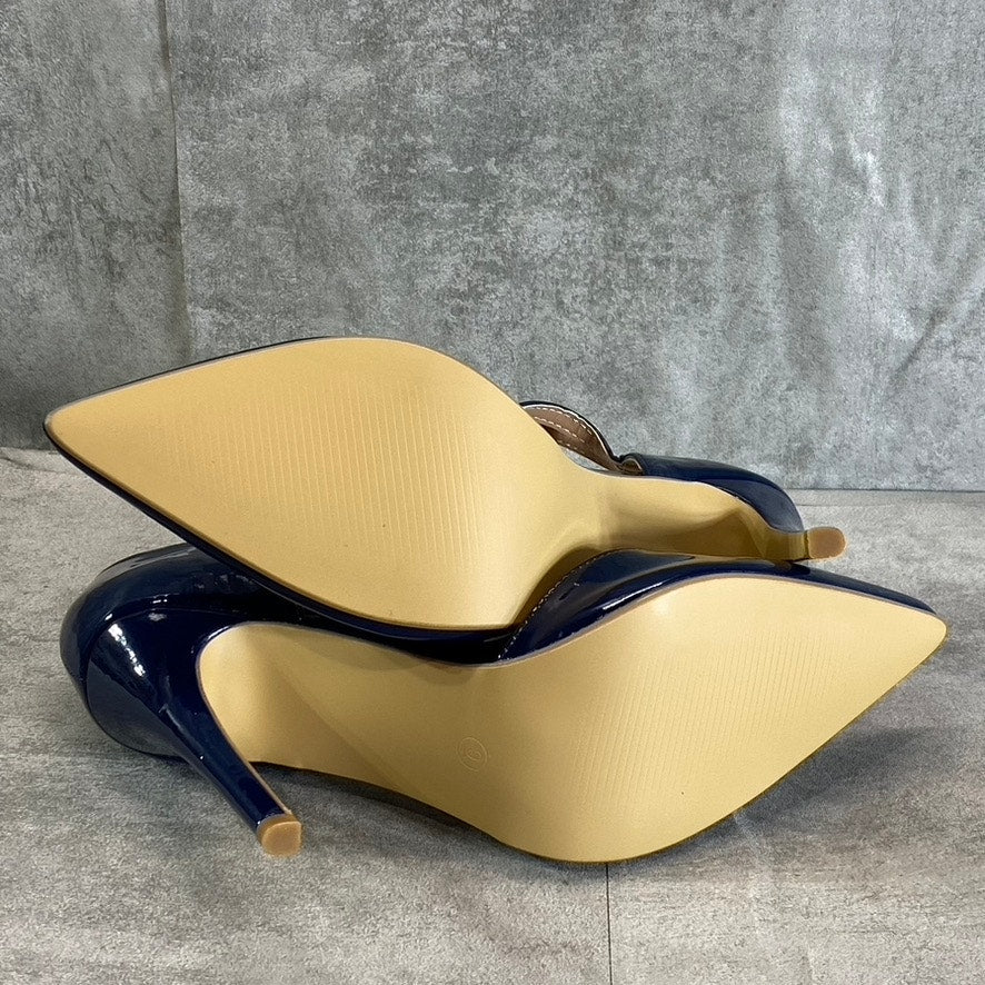 JOURNEE COLLECTION Women's Navy Tru Double Pointed-Toe Stiletto Pumps SZ9