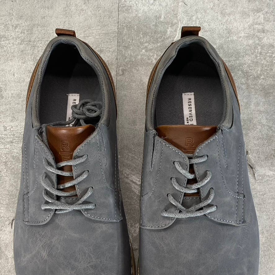 RESERVED FOOTWEAR NEW YORK Men's Grey Vertigo Lace-Up Oxford Shoes SZ 9