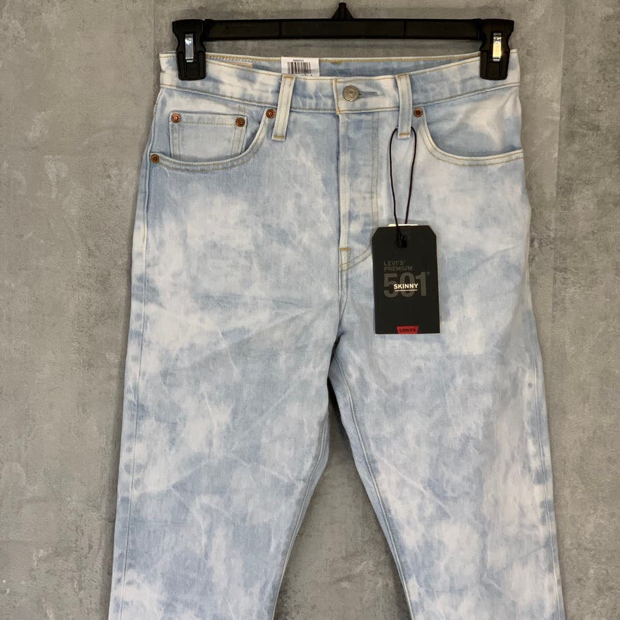 LEVI'S 501 Tip Of The Iceberg High-Rise Skinny Leg Ankle Jeans SZ 27X28