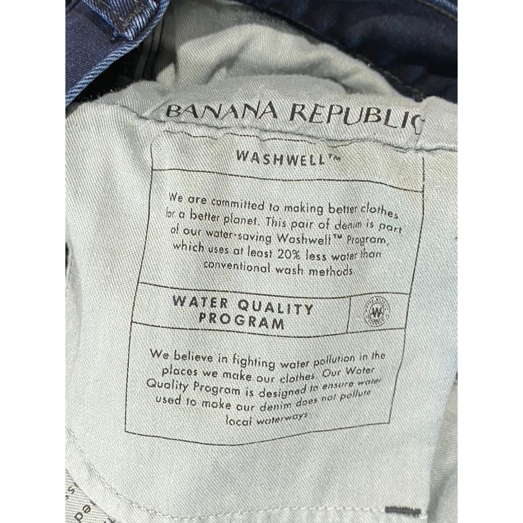 BANANA REPUBLIC Men's Medium Dark Wash Slim-Fit Traveler Jeans SZ 32X34