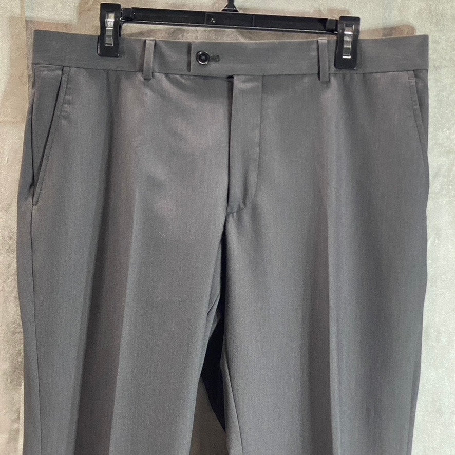 THE SAVILE ROW COMPANY Men's Gray Brixton Flat Front Suit Pants SZ 36