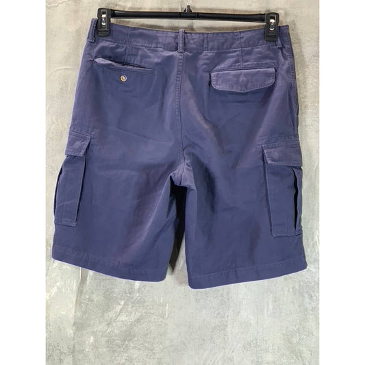 LANDS' END Men's Navy Traditional-Fit Cargo Shorts SZ 34