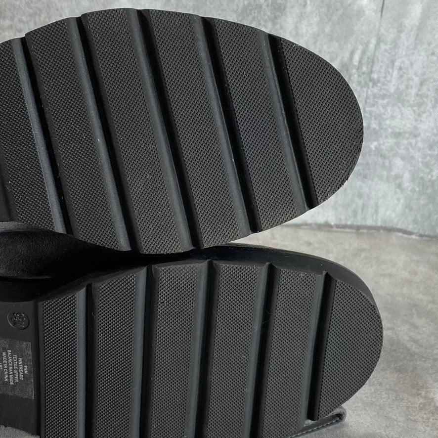 NINE WEST Women's Charcoal Tread Lug Sole Block-Heel Over-The-Knee Boots SZ 9.5