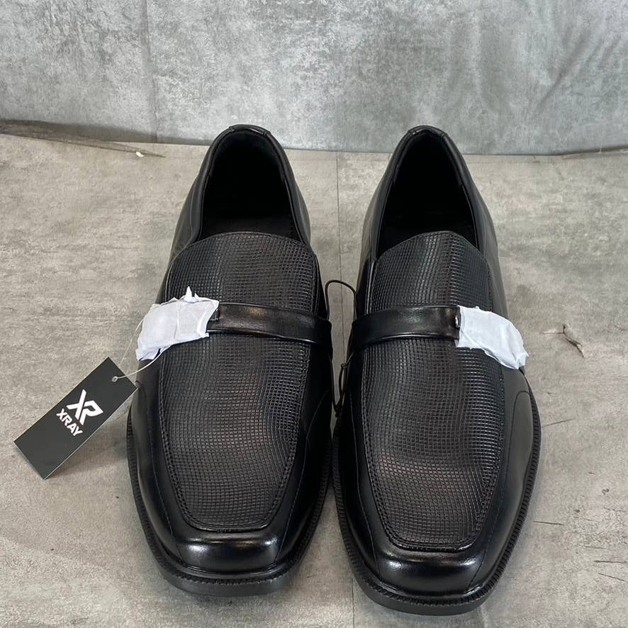 XRAY FOOTWEAR Men's Black Faux-Leather Magno Slip-On Loafers SZ 9.5