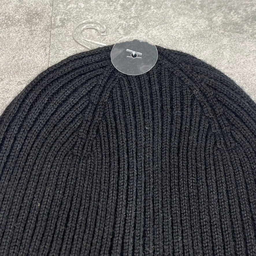 TREASURE & BOND Women's Black Rib Wide Cuff Beanie SZ OS