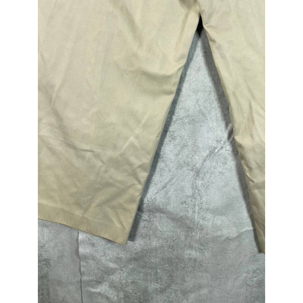LANDS' END Men's Light Stone Pleated Regular-Fit Straight-Leg Chino Pant SZ35x29