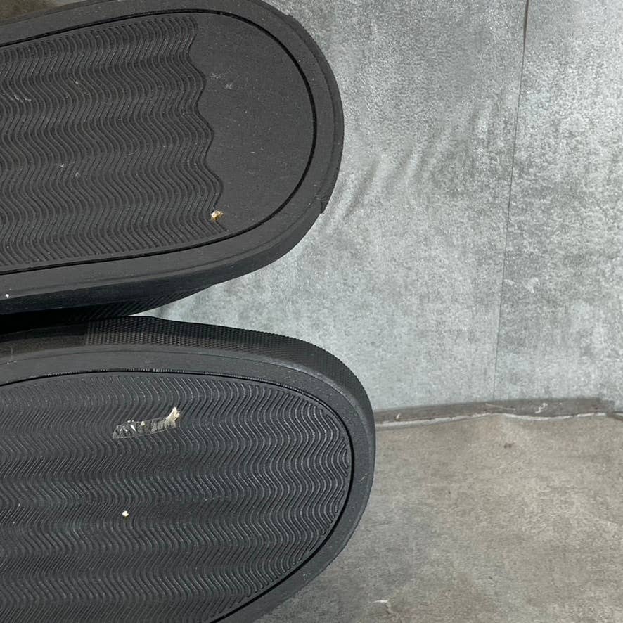 NEW YORK & COMPANY Men's Black Faux-Leather Cooper Low-Top Sneakers SZ 11